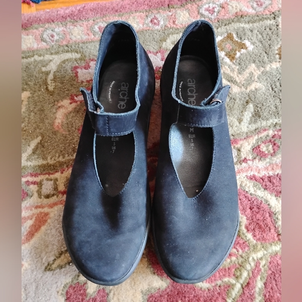 Arche Black New Book Mary Jane Shoes 7 M
